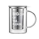 BUYDEEM Teapot Tea Cup With Drain Basket Separation Filter High Borosilicate Glass 500ml CD1002