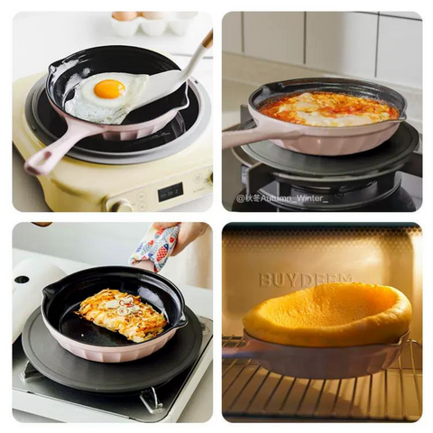 BUYDEEM CP542 Enameled Cast Iron Breakfast Pan