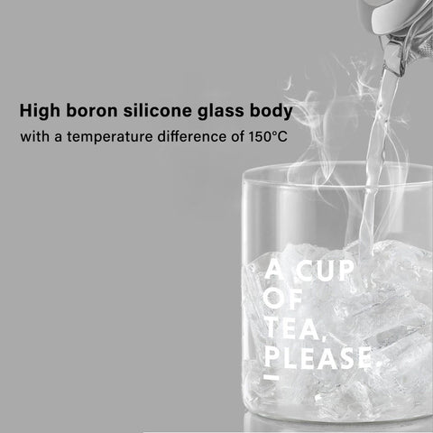 Buydeem Teapot Tea Cup With Drain Basket Separation Filter High Borosilicate Glass 350ml CD1001